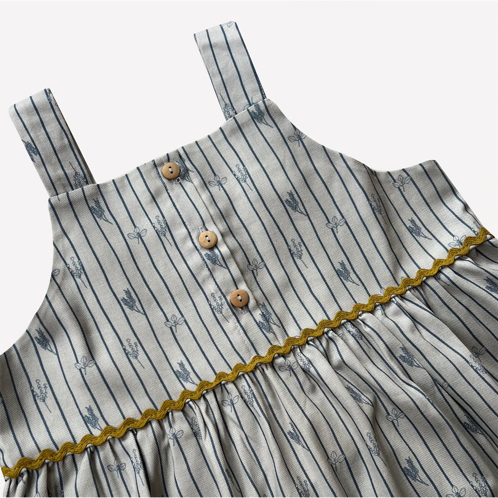 Auntie Me Organik Stripes & Herbs Pazen Elbise