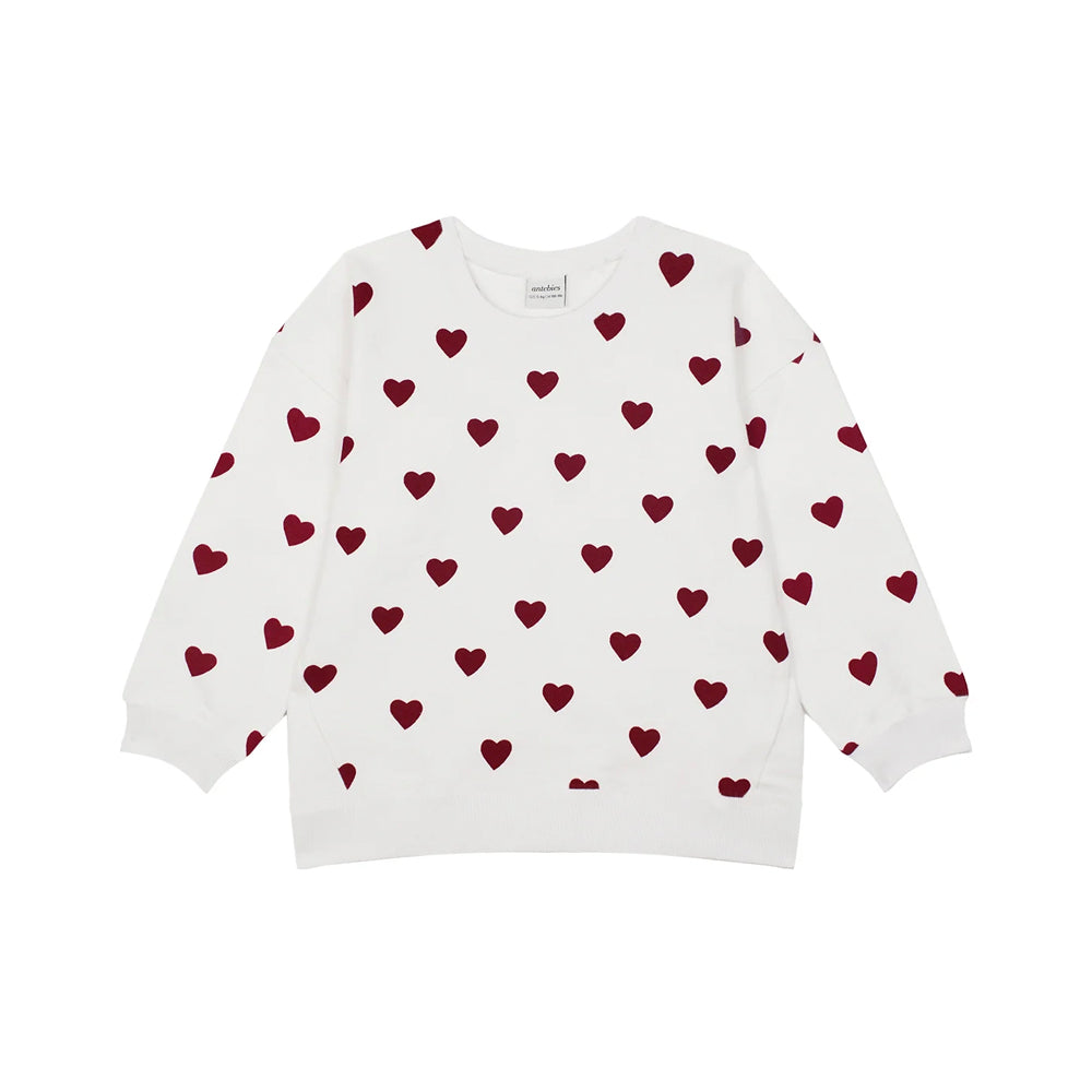 Antebies Kalp Sweatshirt Şort Set