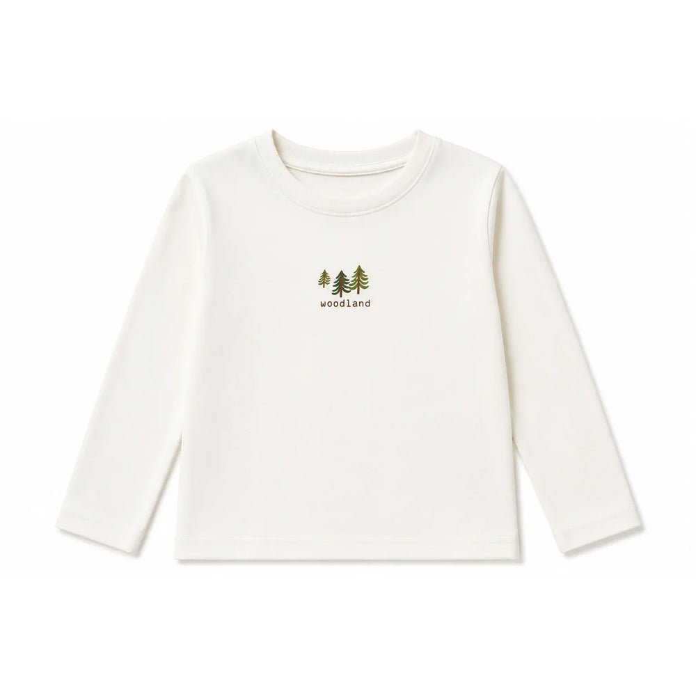 Miela Kids Camp Checklist Uzun Kollu T-shirt Beyaz