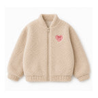 Miela Kids Maison Goose Peluş Bomber Ceket - Bej
