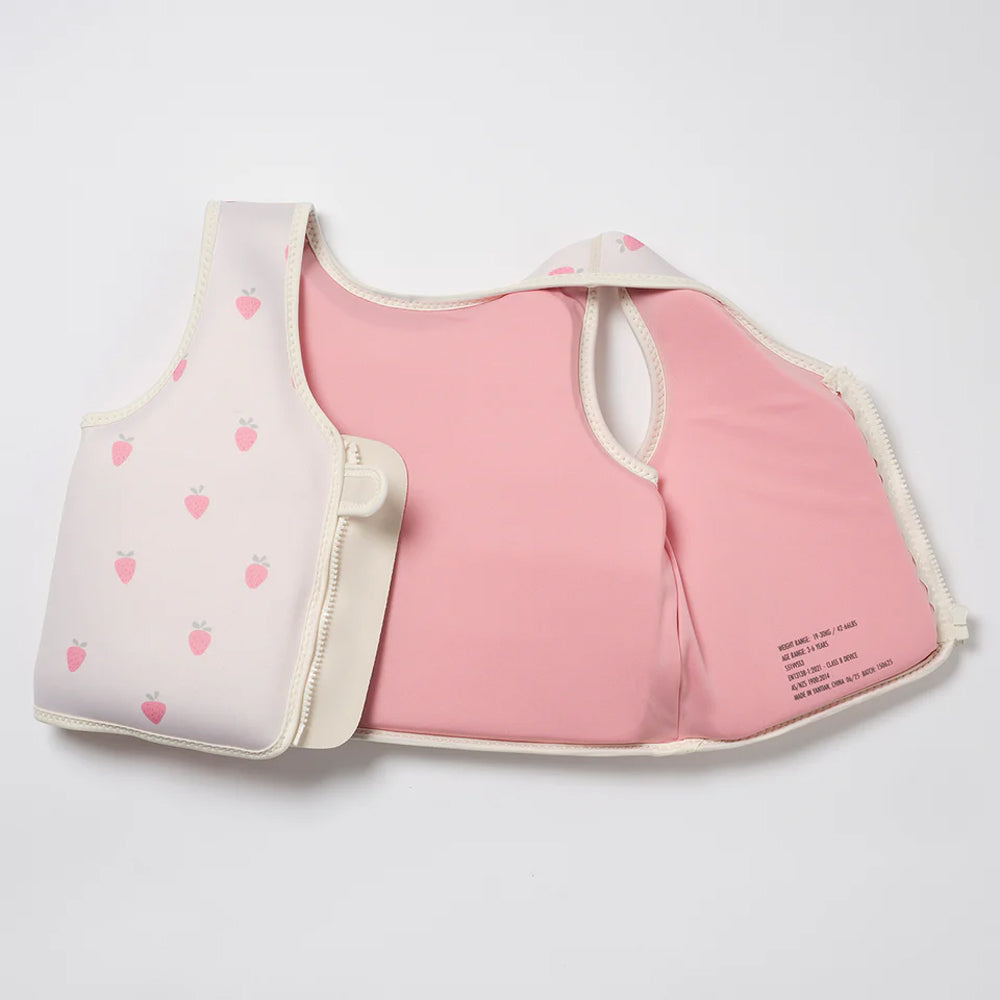 Sunnylife Çocuk Yüzme Can Yeleği - Strawberry Sunshine Pink
