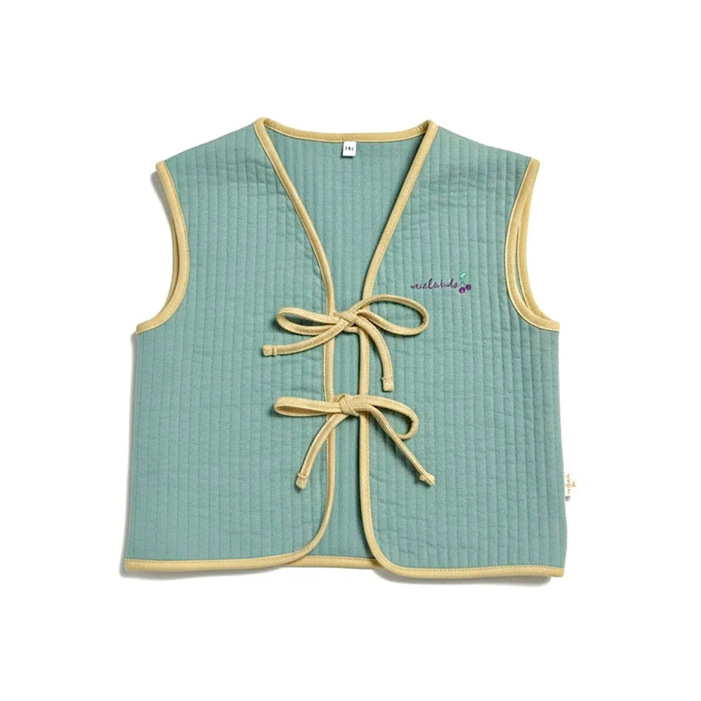 Miela Kids Cherry Kapitone Yelek Mint