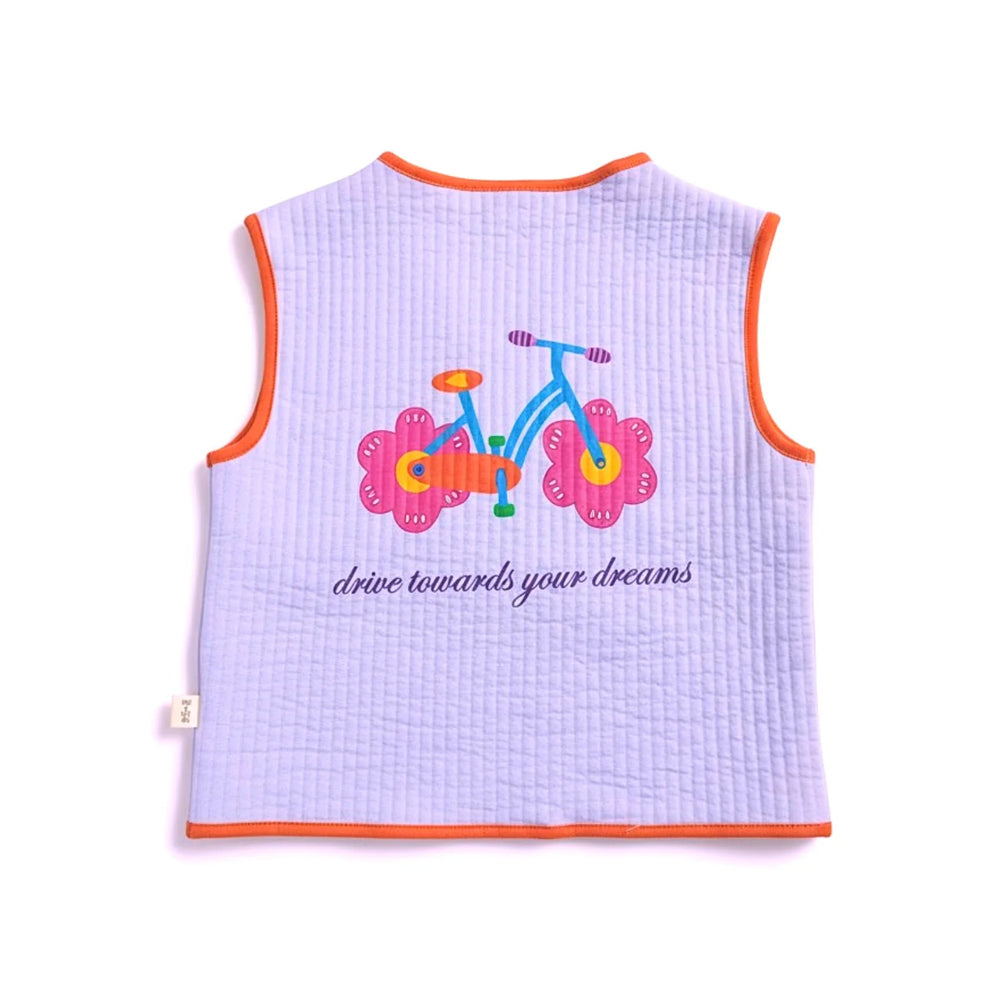 Miela Kids Dreams Kapitone Yelek Floral Lila