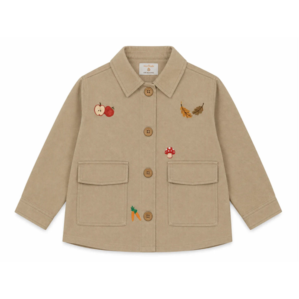 Miela Kids Woodland Gabardin Gömlek Ceket - Bej