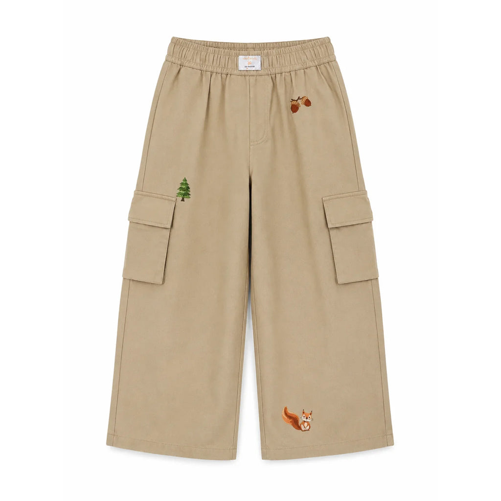 Miela Kids Tiny Stories Gabardin Kargo Bol Paça Pantolon - Bej