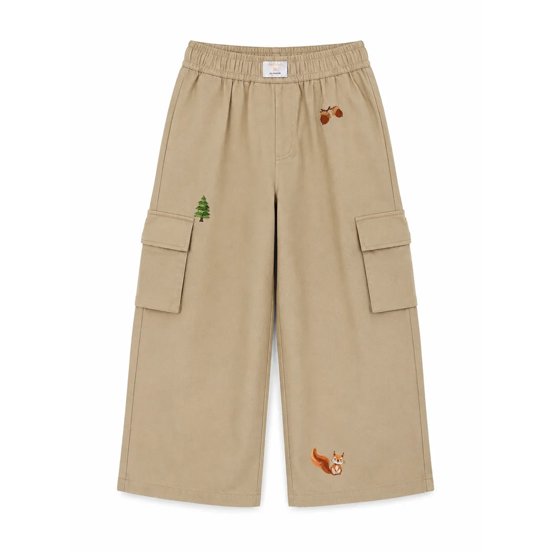 Miela Kids Tiny Stories Gabardin Kargo Bol Paça Pantolon - Bej