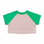 Miela Kids JAM Kontrast Detaylı Kız Çocuk Oversize Crop Tişört
