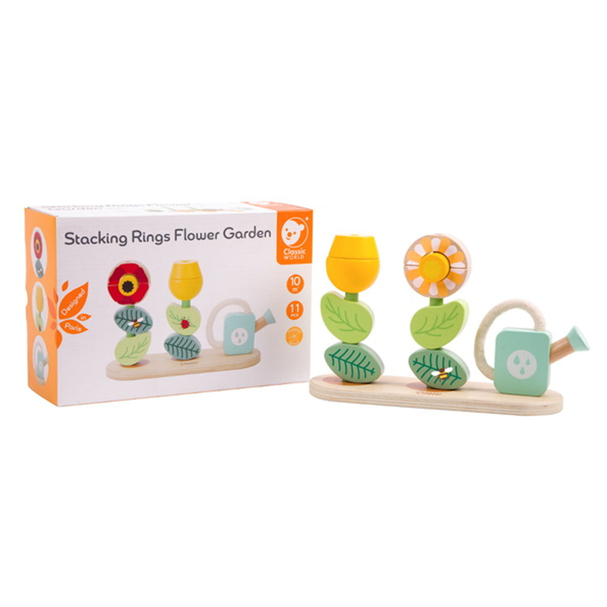 Classic World Ahşap Dizme Oyunu - Flower Garden
