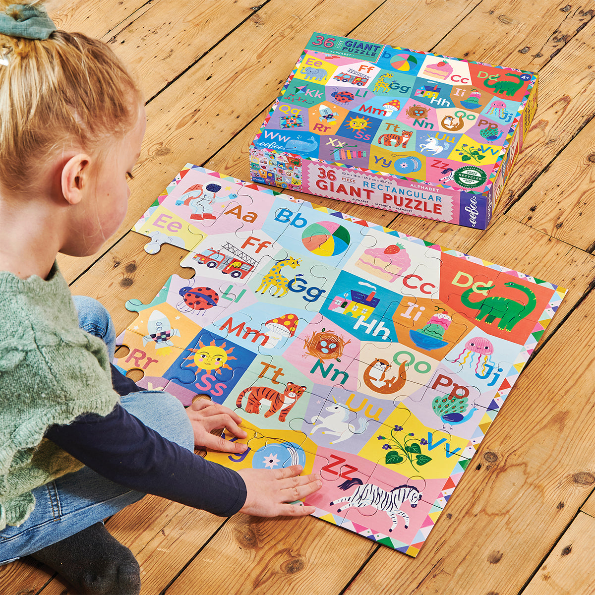 Eeboo 36 Parça Büyük Yapboz - Alphabet