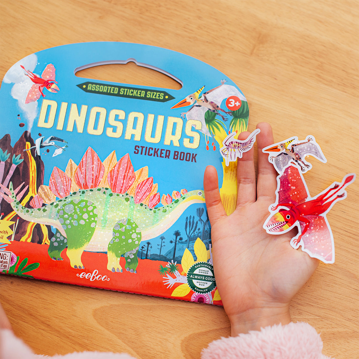Eeboo Shiny Sticker Kitabı - Dinosaurs