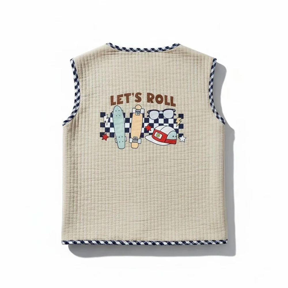 Miela Kids Let's Roll Kapitone Yelek Bej