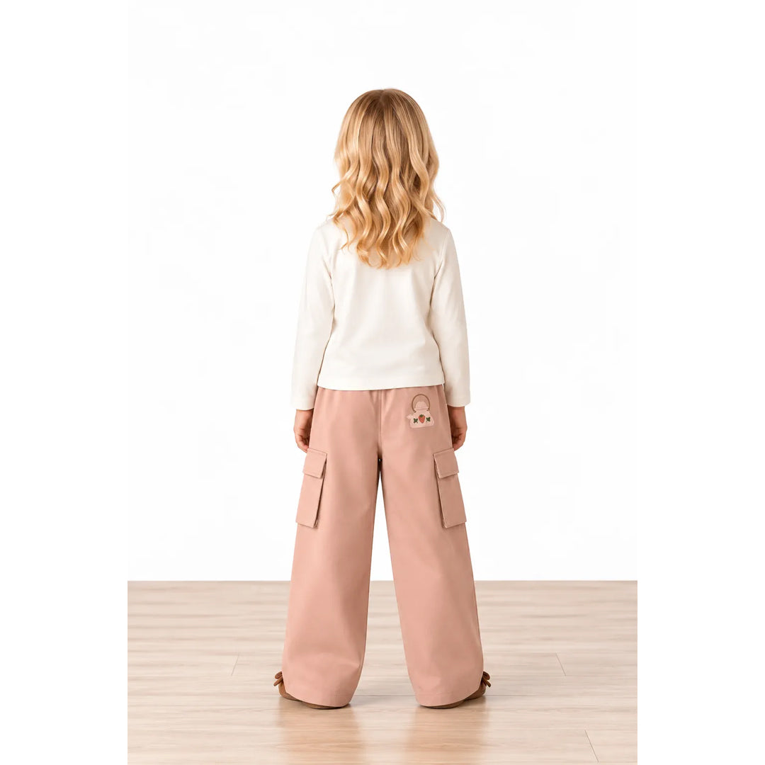 Miela Kids Tiny Stories Gabardin Kargo Bol Paça Pantolon - Somon