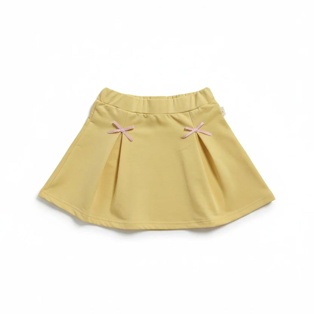 Miela Kids Kurdela Detaylı Etek - Butter Yellow