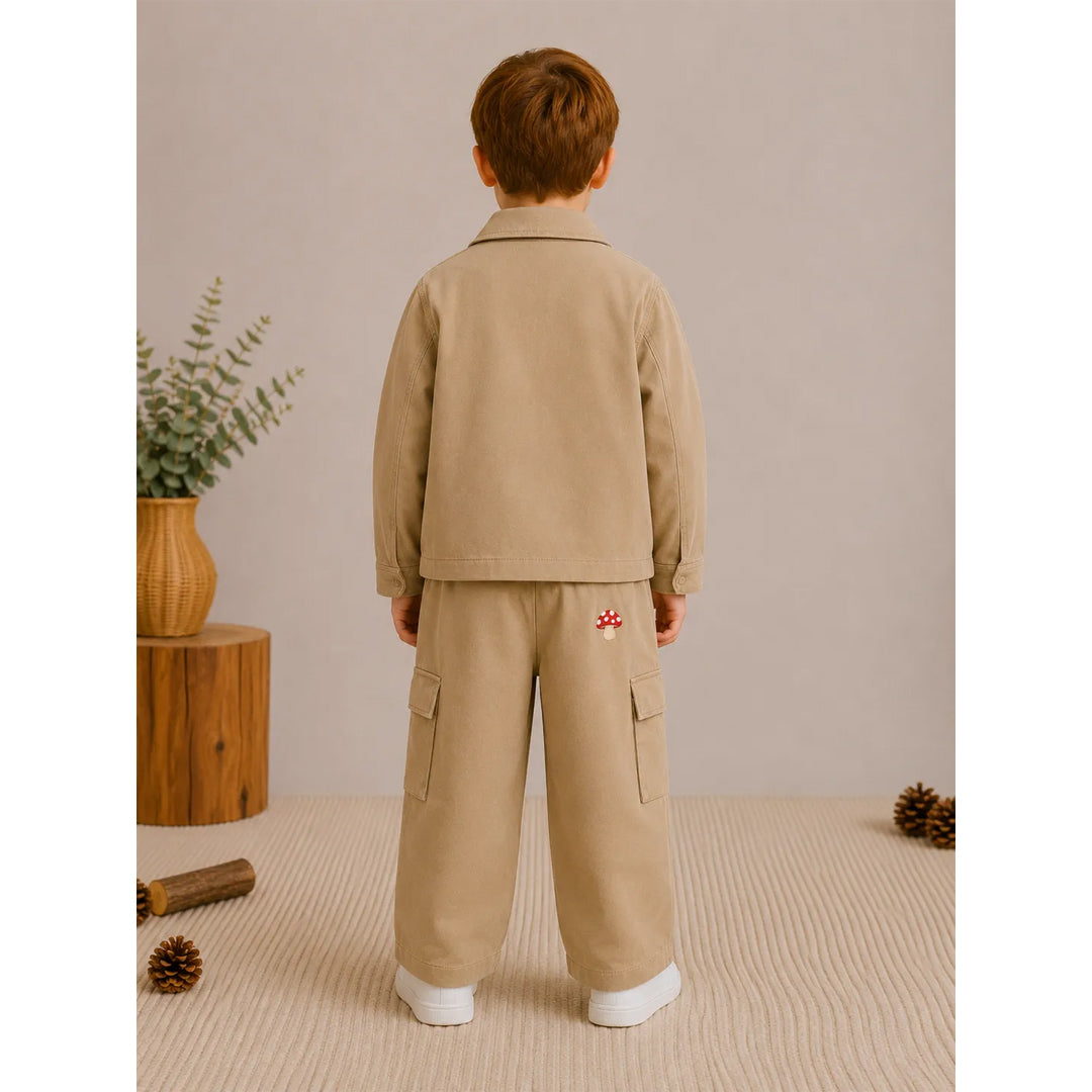Miela Kids Tiny Stories Gabardin Kargo Bol Paça Pantolon - Bej