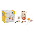Classic World Ahşap Kahve Makinesi - Krem