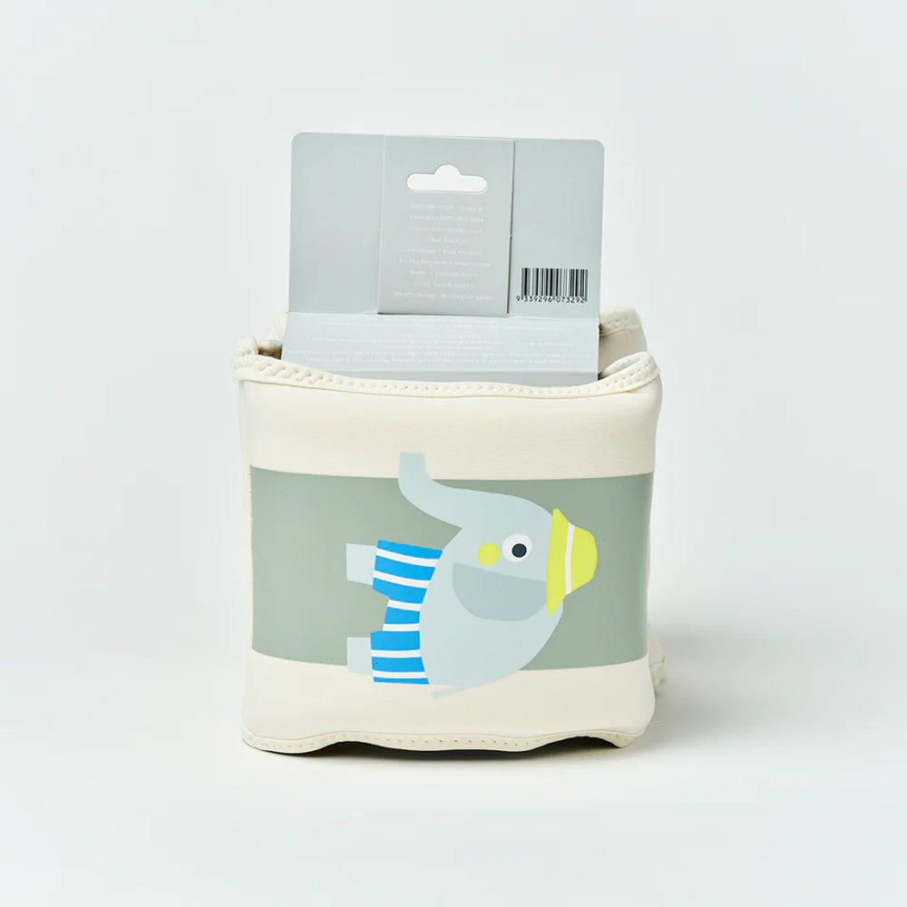 Sunnylife Çocuk Şişme Kolluk - Eli the Elephant Green Stripe