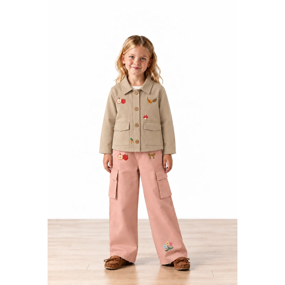 Miela Kids Woodland Gabardin Gömlek Ceket - Bej