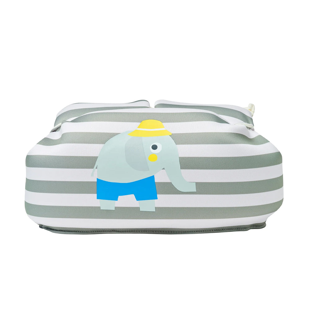 Sunnylife Çocuk Yüzme Kolluklu Can Yeleği - Eli the Elephant Green Stripe