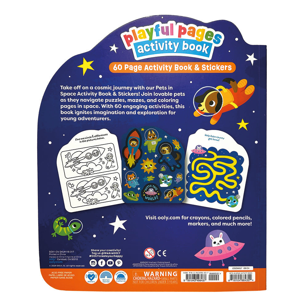 Ooly Playful Pages Aktivite Kitabı - Pets in Space