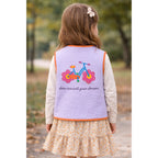 Miela Kids Dreams Kapitone Yelek Floral Lila