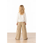 Miela Kids Tiny Stories Gabardin Kargo Bol Paça Pantolon - Bej