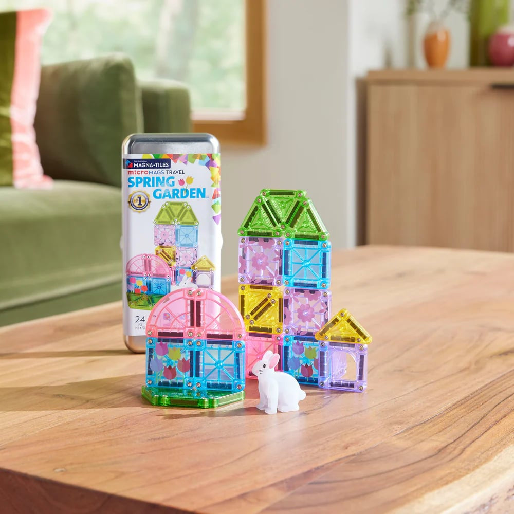 Magna Tiles Travel Set - Bahar Bahçe Seti Manyetik Bloklar - 24 Parça