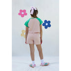 Miela Kids JAM Kontrast Detaylı Kız Çocuk Oversize Crop Tişört