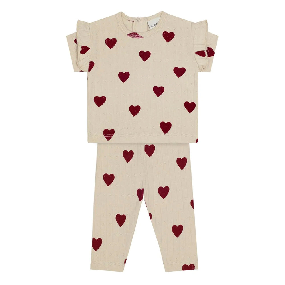 Antebies Kalp Jakar Tshirt Tayt Set