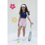 Miela Kids Tennis Club Kız Çocuk Biker Tayt - Candy Pink