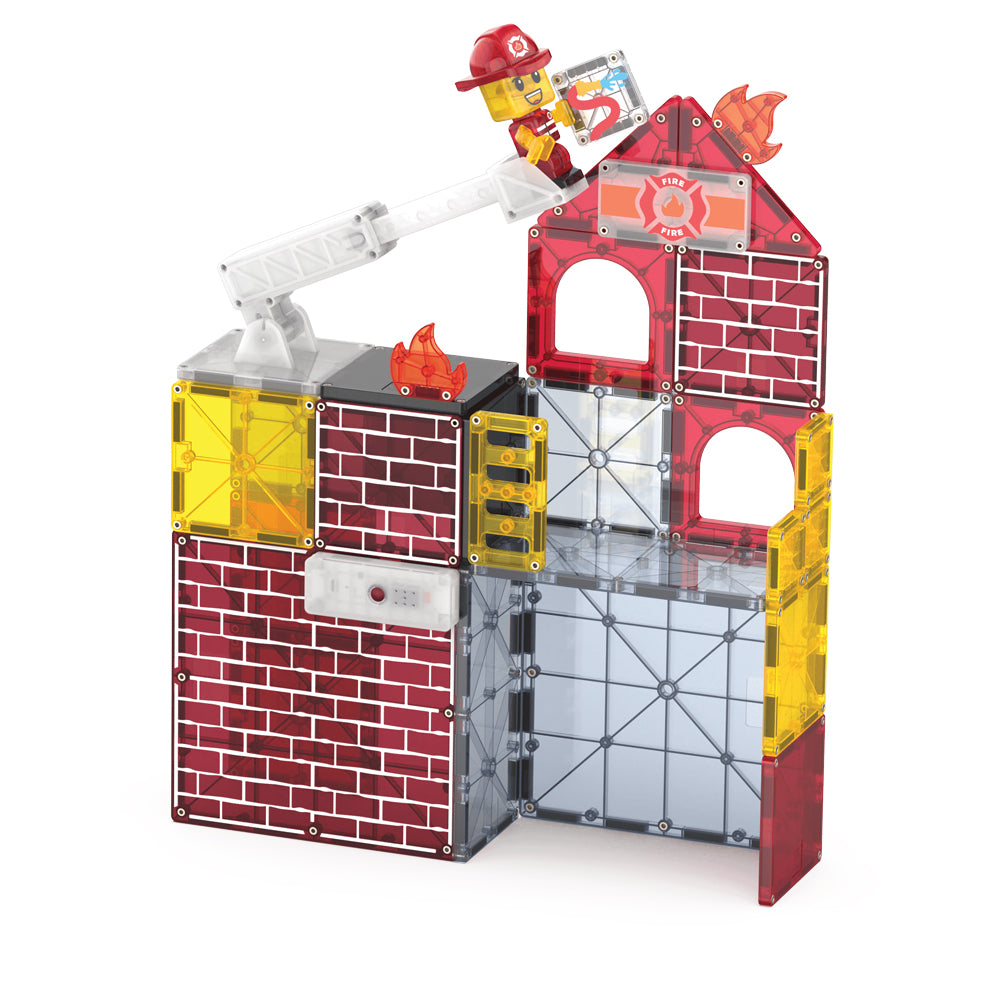 Magna Tiles Fire Station Manyetik Bloklar - 50 Parça