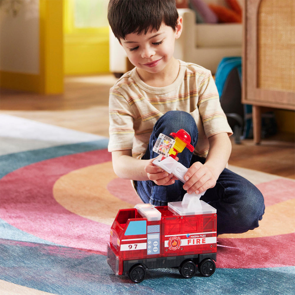 Magna Tiles Fire Station Manyetik Bloklar - 50 Parça