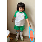 Miela Kids Tennis Cartoon Kontrast Detaylı Oversize Tişört ve Şort Takım