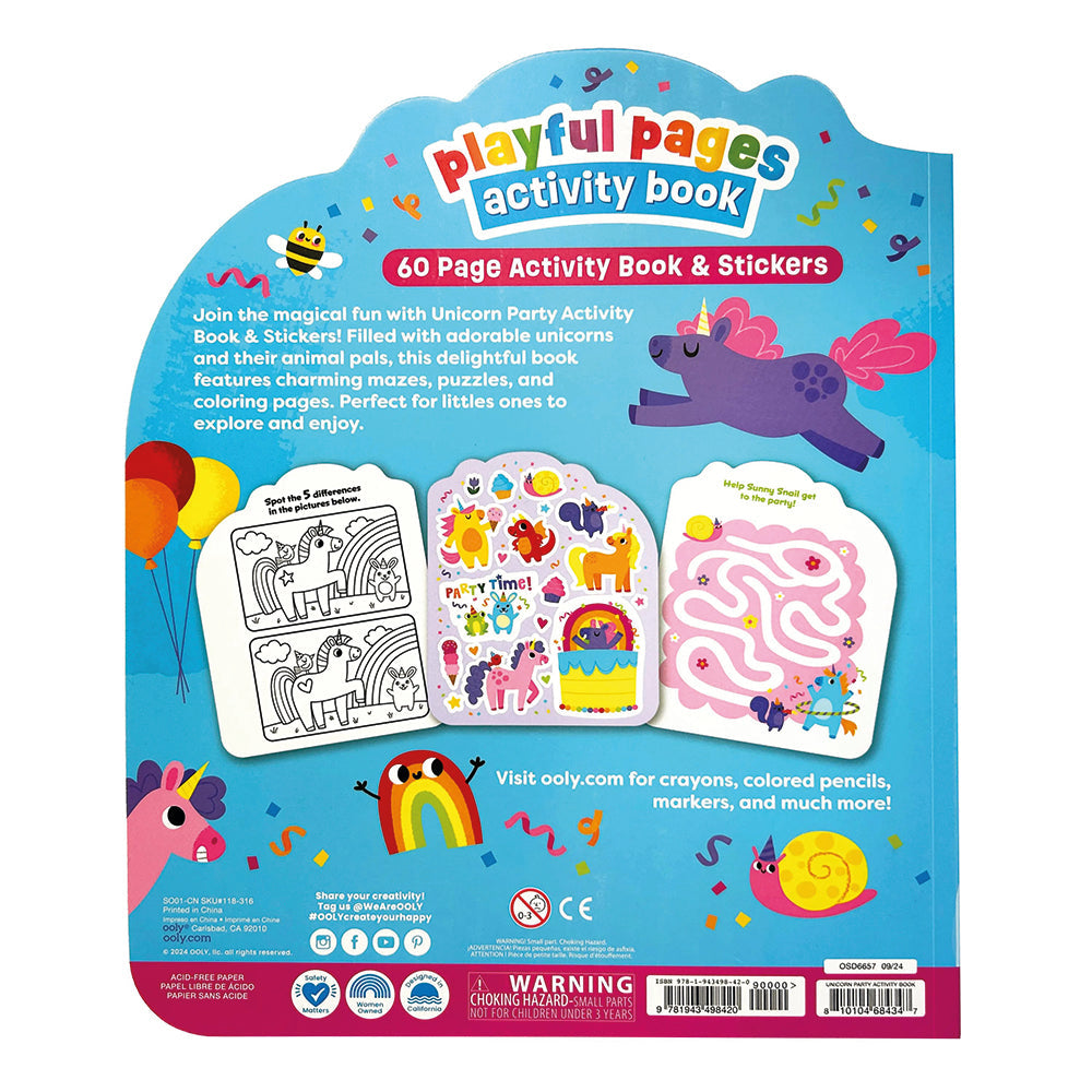 Ooly Playful Pages Aktivite Kitabı - Unicorn Party