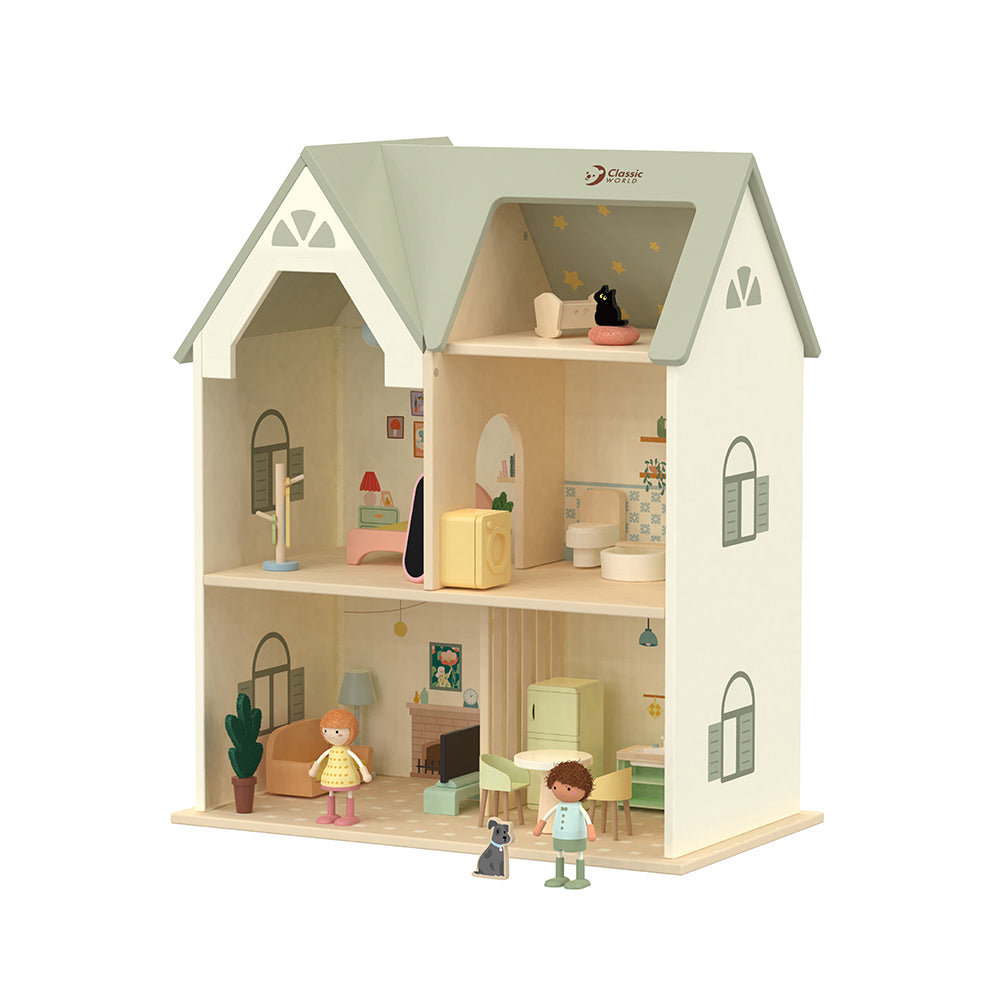Classic World Ahşap Bebek Evi Cozy Cottage