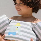 Sunnylife Çocuk Yüzme Kolluklu Can Yeleği - Eli the Elephant Green Stripe