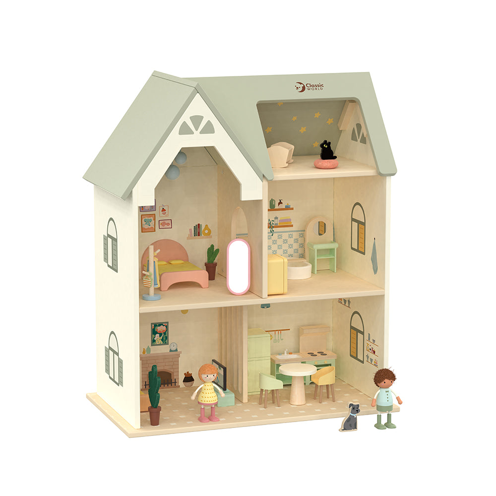 Classic World Ahşap Bebek Evi Cozy Cottage