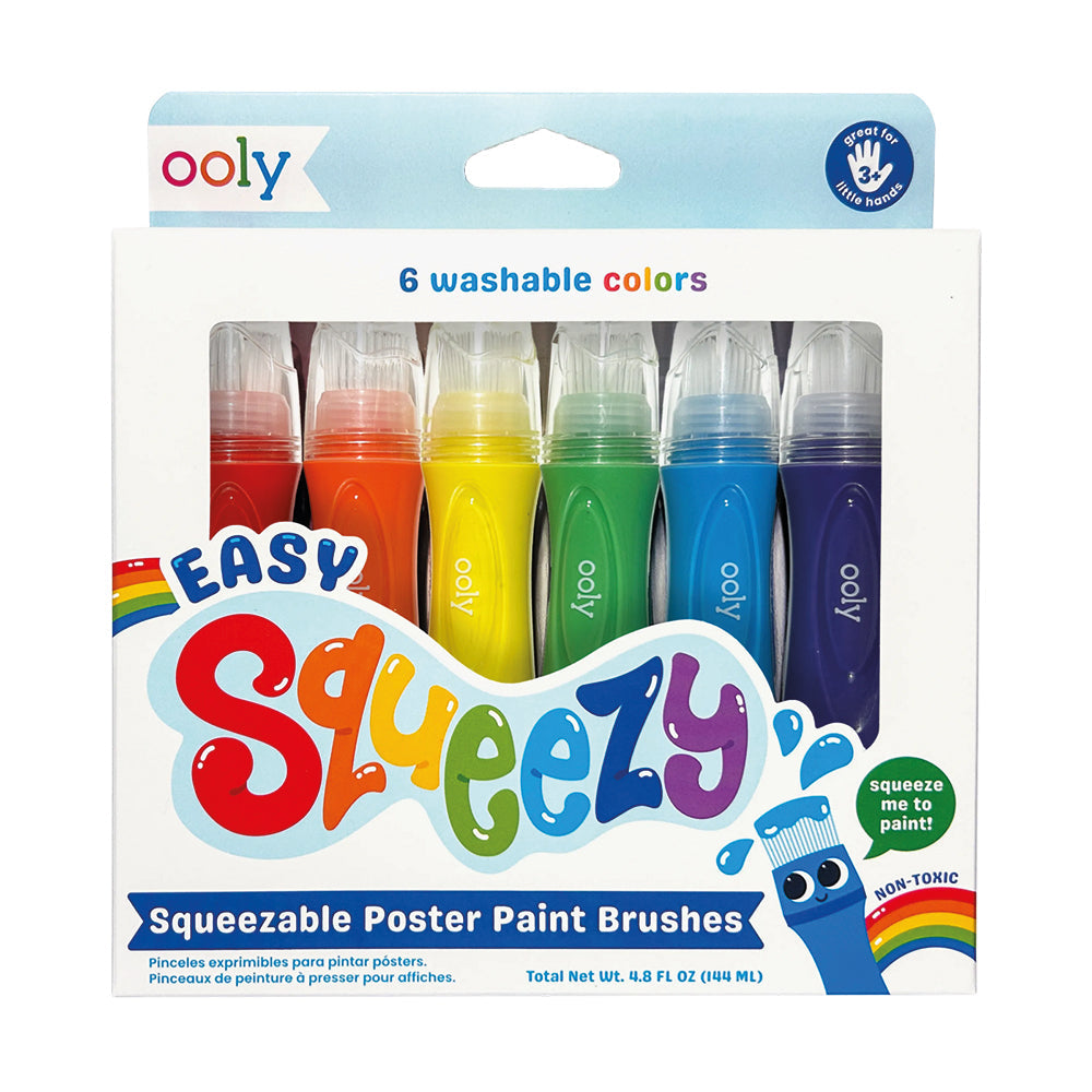 Ooly Easy Squeezy 6'lı Sıkılabilir Fırça Uçlu Boya