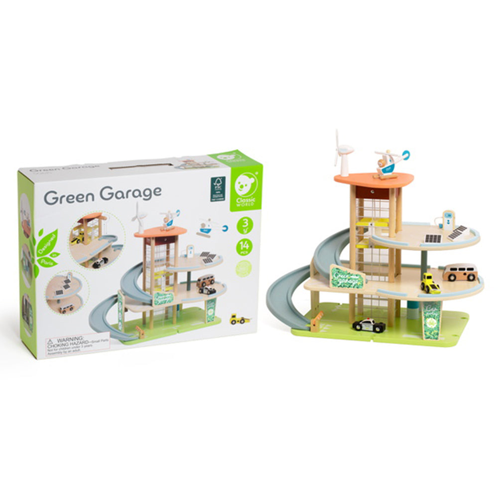 Classic World Ahşap Yeşil Garaj