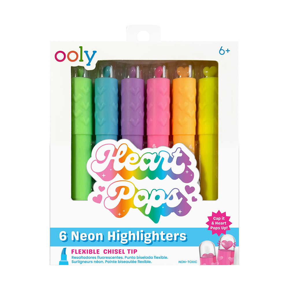 Ooly Heart Pops 6'lı Neon Highlighter