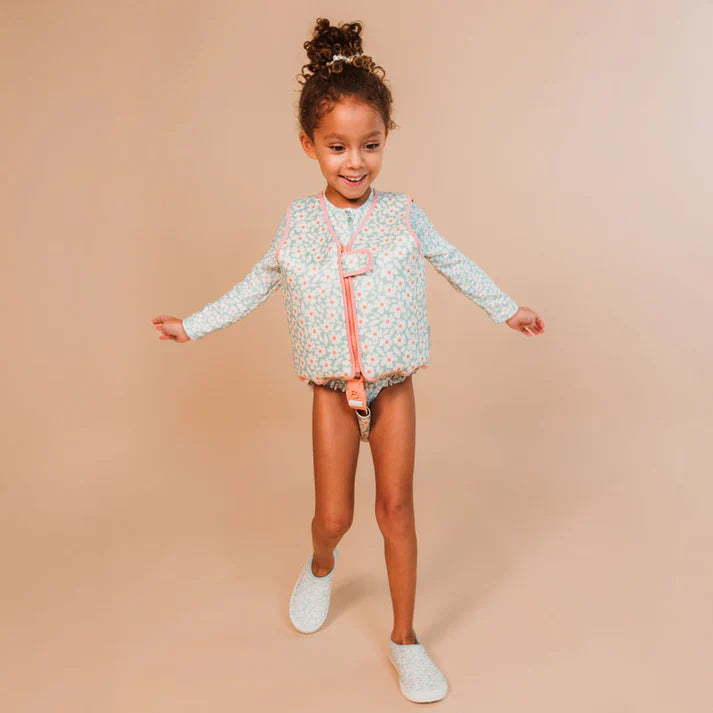 Swim Essentials Green Flowers Köpük Dolgulu Yüzme Yeleği 2-3 Yaş