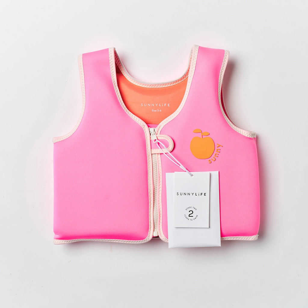 Sunnylife Neon Pembe Çocuk Yüzme Can Yeleği