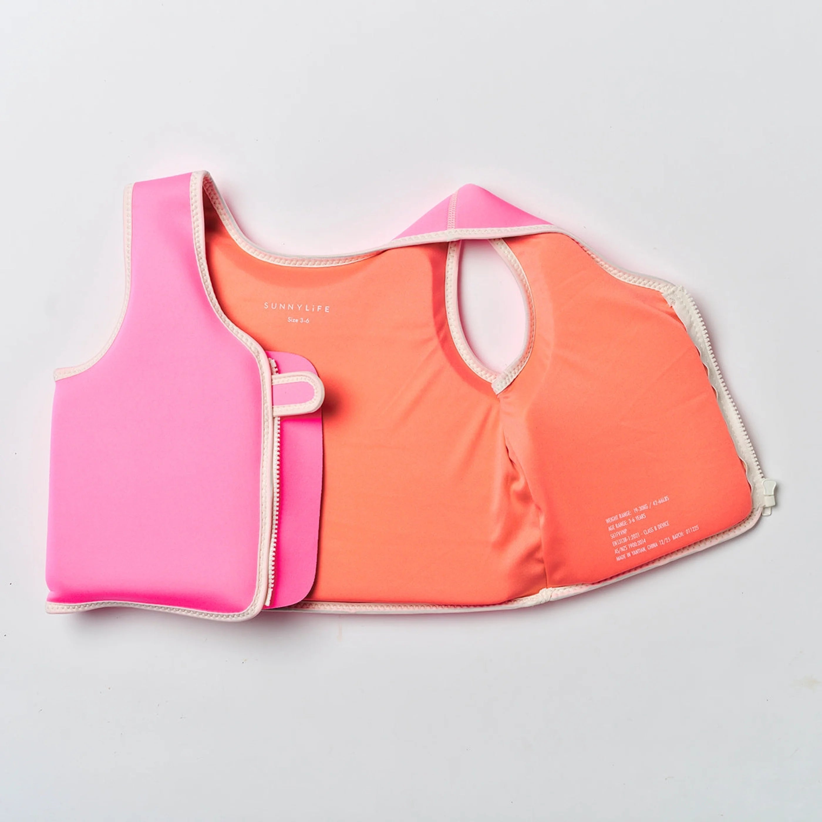 Sunnylife Neon Pembe Çocuk Yüzme Can Yeleği
