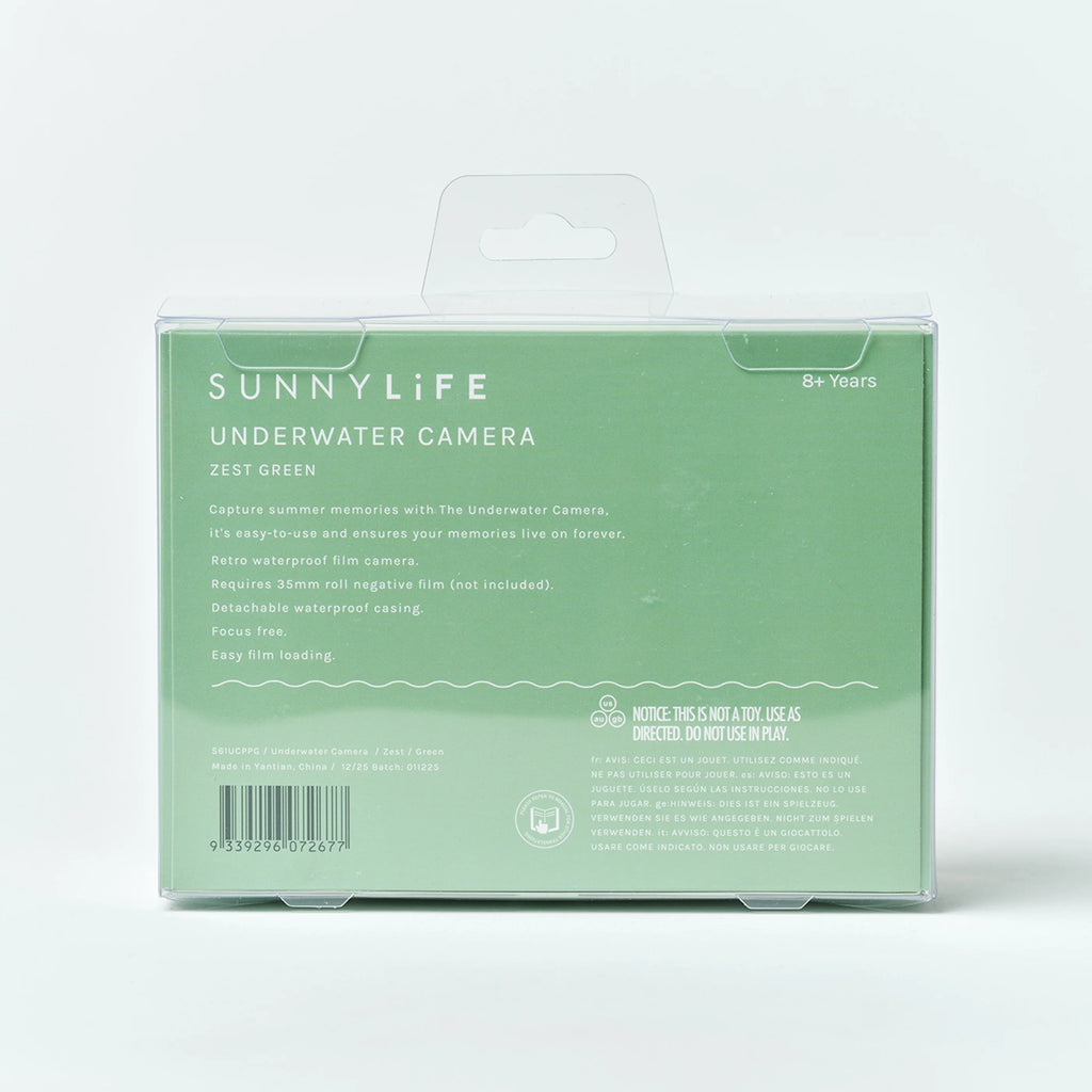 Sunnylife - Çocuk Sualtı Su Geçirmez Fotoğraf Makinası Neon Yeşil