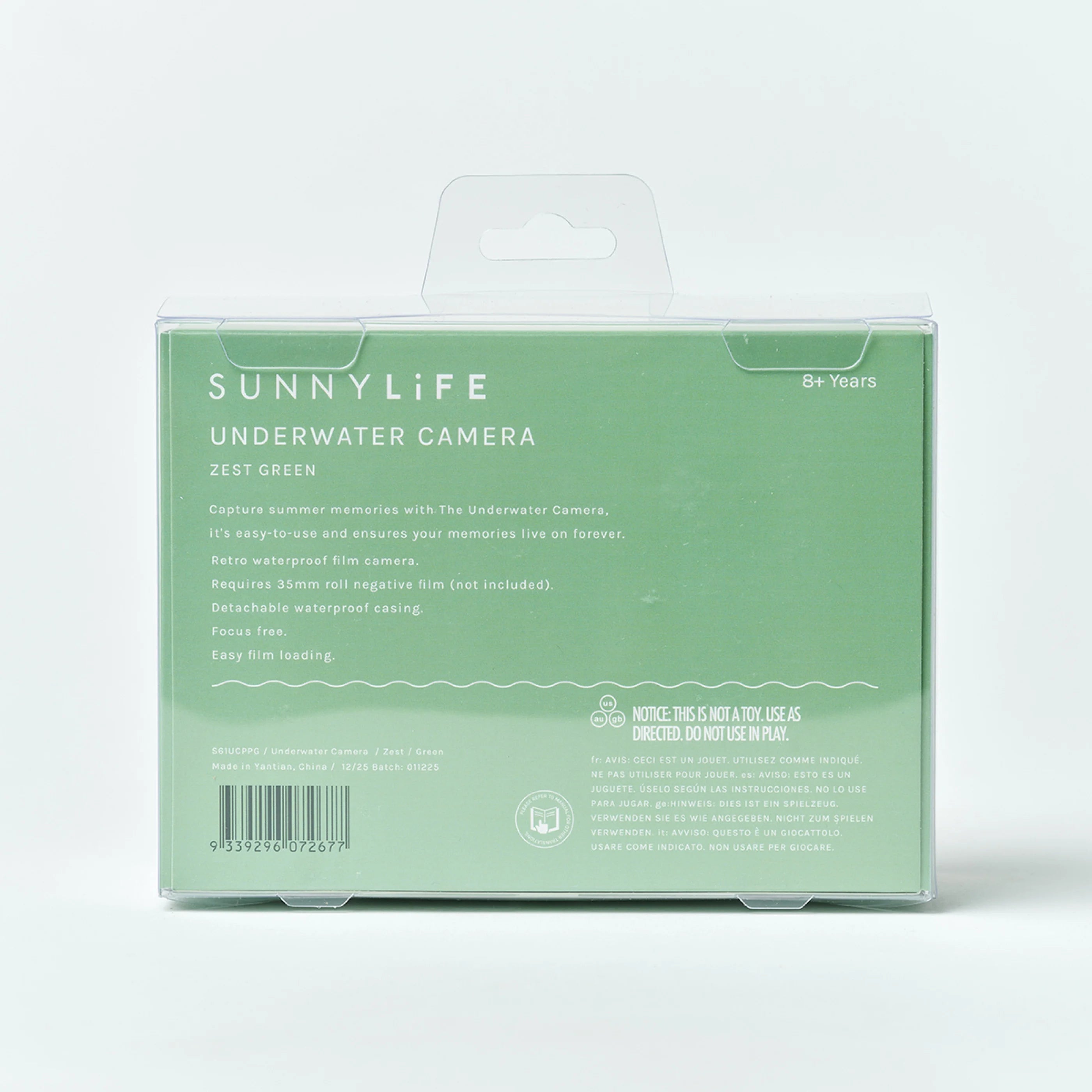 Sunnylife - Çocuk Sualtı Su Geçirmez Fotoğraf Makinası Neon Yeşil