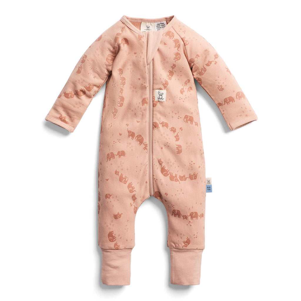 ErgoPouch 1.0 TOG Organik Pamuklu Patikli Pijama Tulum - Somon