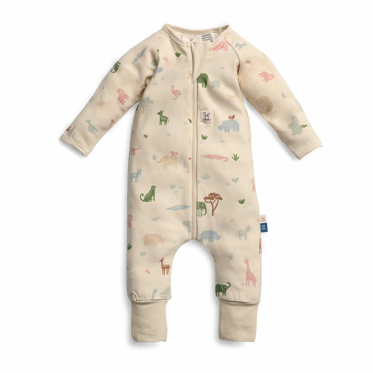 ErgoPouch 1.0 TOG Organik Pamuklu Patikli Pijama Tulum - Bej