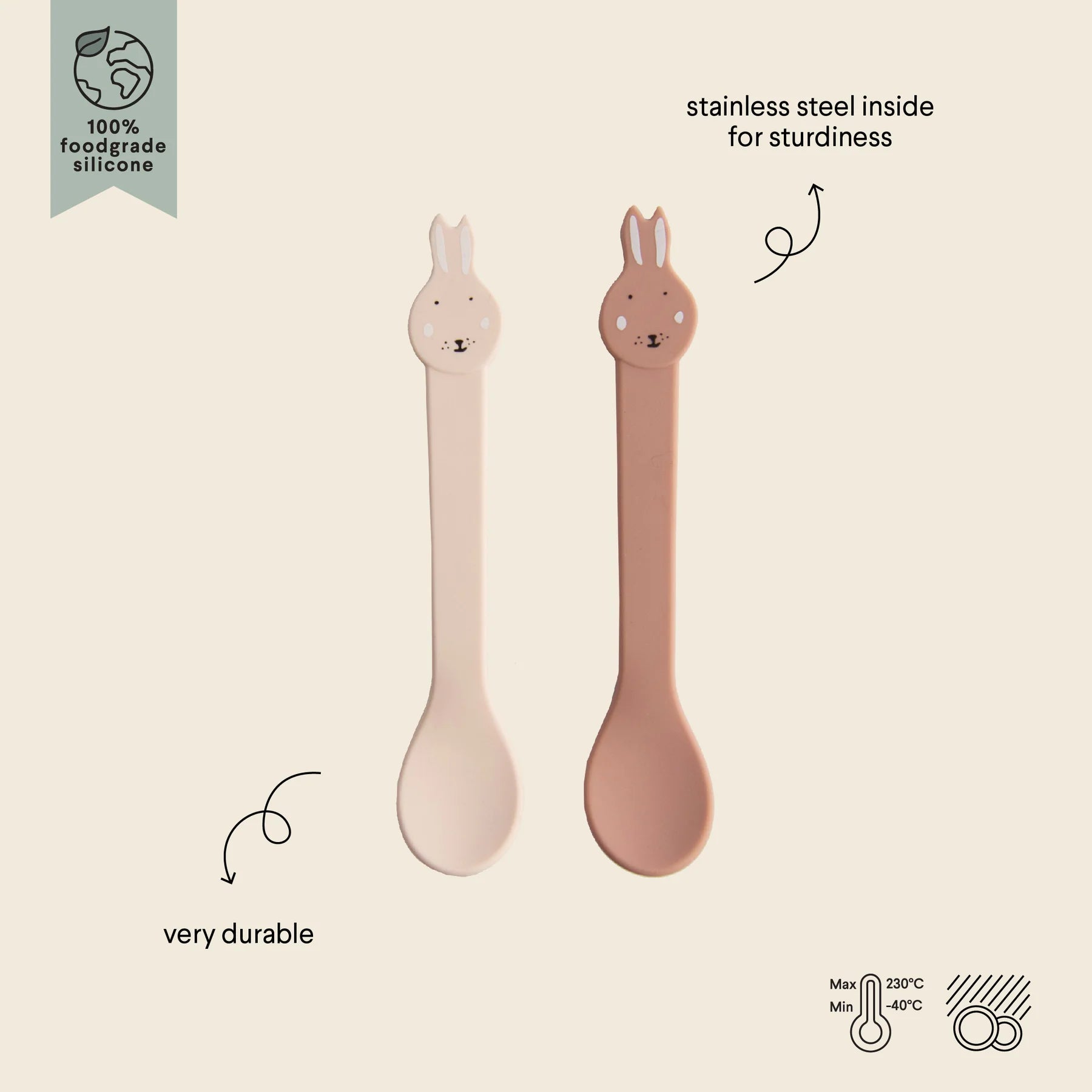 Trixie Mrs. Rabbit - Silikon 2li Kaşık Seti