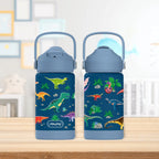 KidsnJoy FlipSip Çocuk Su Termosu 360 ml | Dino Roar