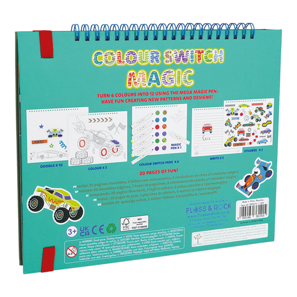 Floss & Rock Renk Değiştiren Sihirli Aktivite Kitabı / Cars