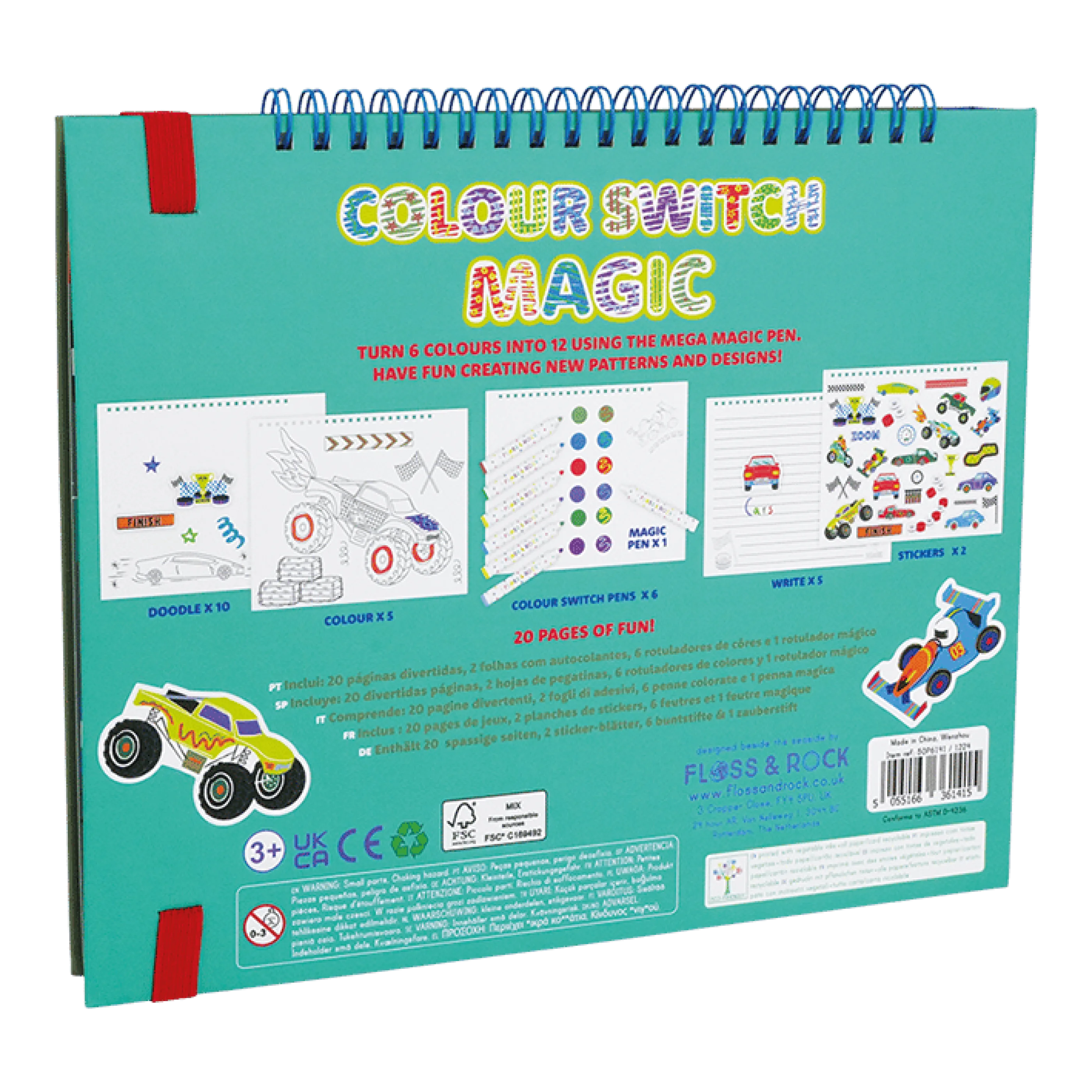 Floss & Rock Renk Değiştiren Sihirli Aktivite Kitabı / Cars